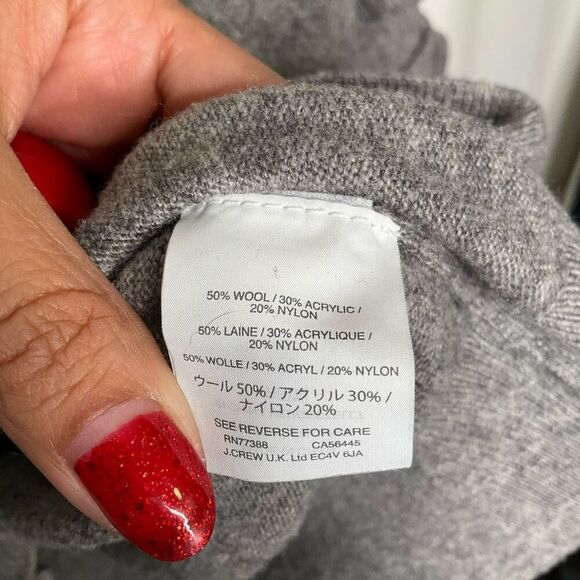 J. Crew Wool Ruffle Sleeve Sweater - Picture 6 of 7